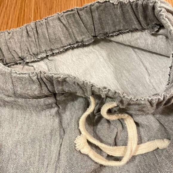 Grey Drawstring Linen Pants - XS - Picture 9 of 13